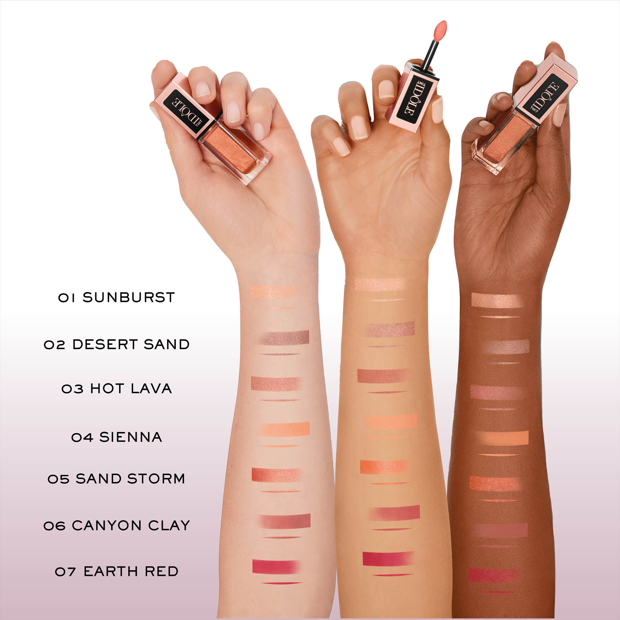 Tons de sombra brilhante e opaco de IDOLE TINT de Lancome