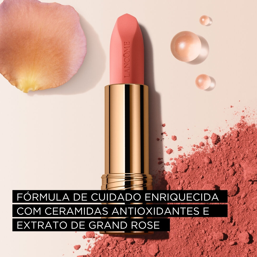 Linha de batom matte L’ABSOLU ROUGE INTIMATTE de Lancome