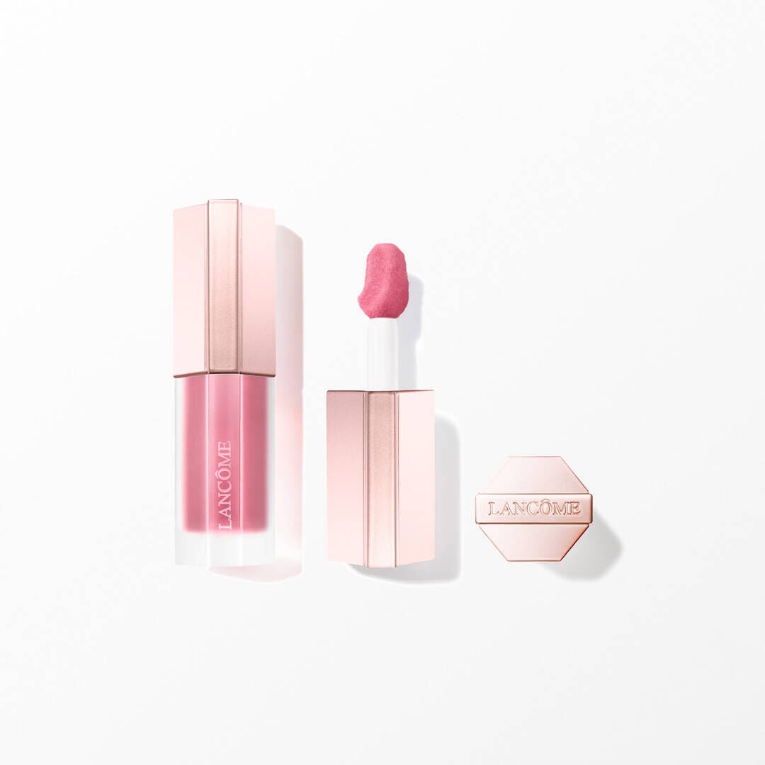 Batom aveludado vermelho Lancome cor 22 Nap In Mauve
