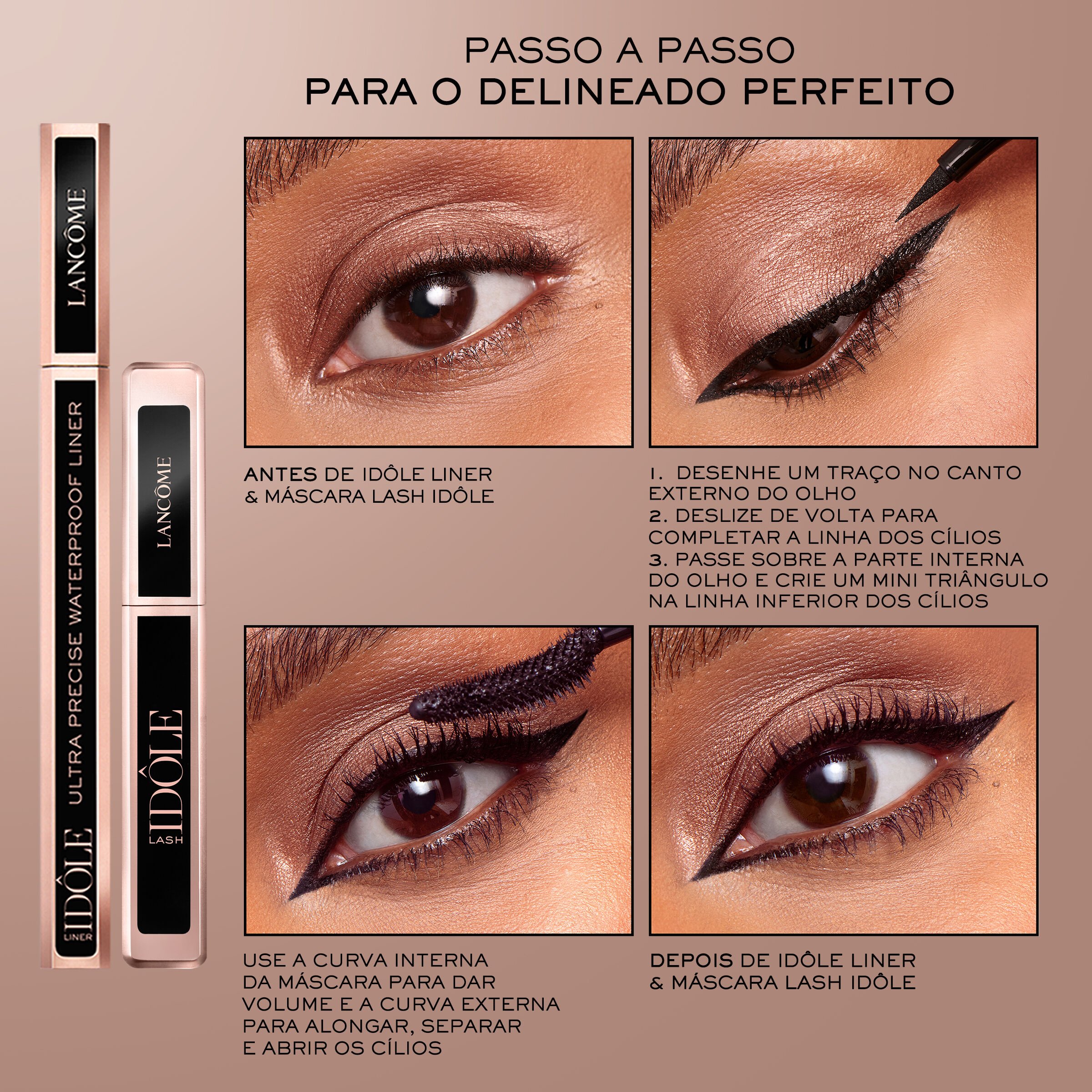 MASCARA DE CILIOS RESISTENTE A AGUA LANCOME LASH IDOLE WATERPROOF MASCARA PRETA