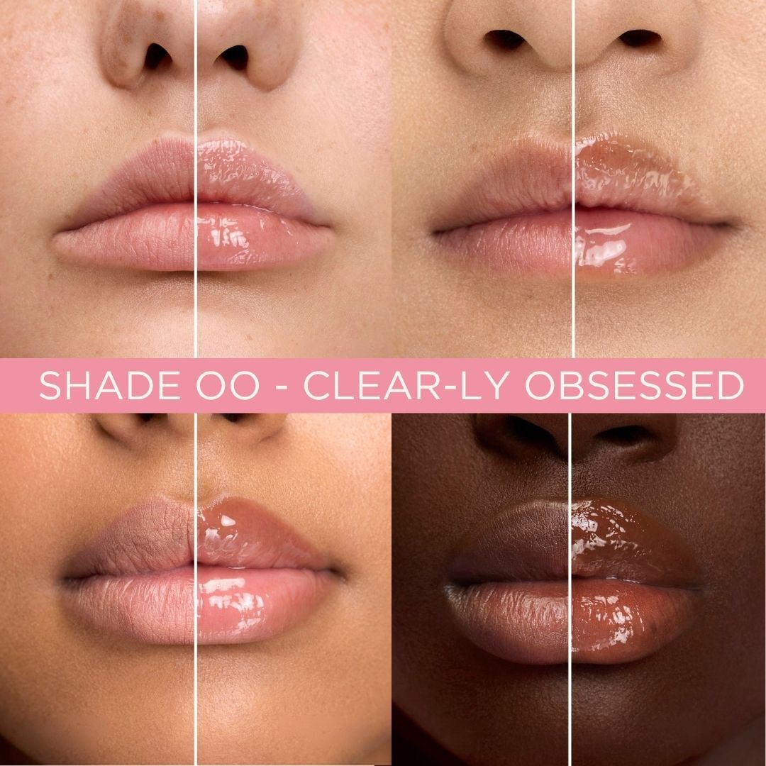 Antes e depois hidratacao dos labios com IDOLE JUICYTREAT de Lancome