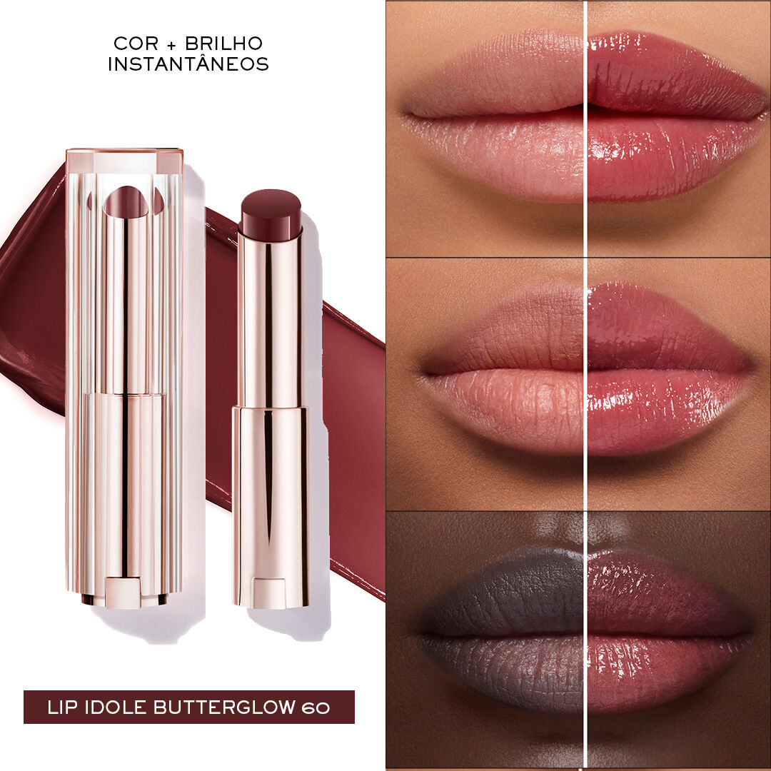 HIDRATANTE LABIAL COM COR LANCOME LIP IDOLE BUTTERGLOW COM ESQUALANO E CERAMIDAS