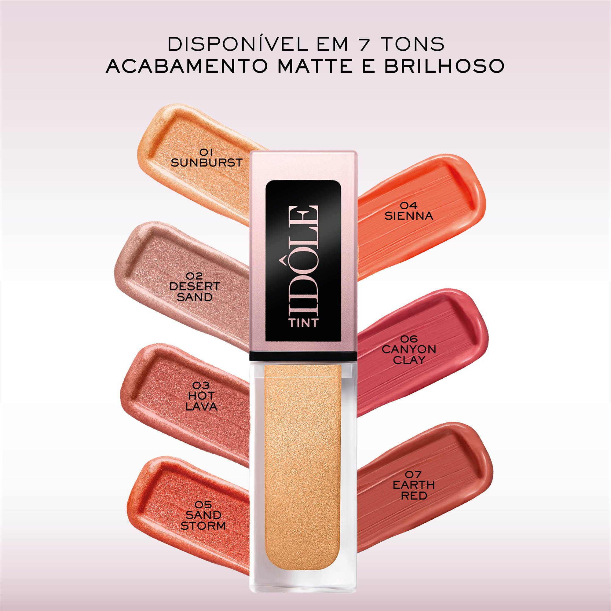 Tons vivos e cintilantes de sombra liquida IDOLE TINT