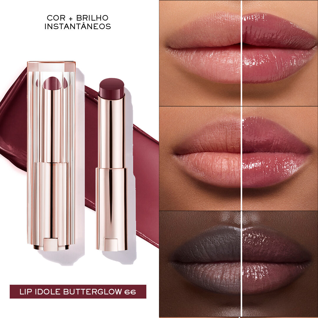 HIDRATANTE LABIAL COM COR LANCOME LIP IDOLE BUTTERGLOW COM ESQUALANO E CERAMIDAS