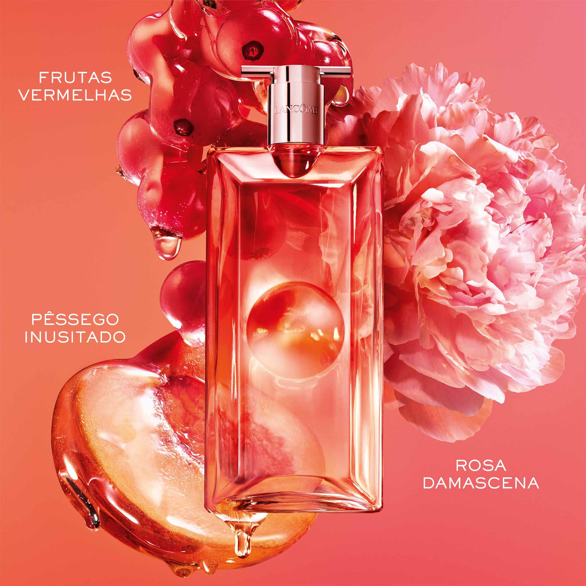 Aroma de frutas vermelhas no Idole Peach'N Roses